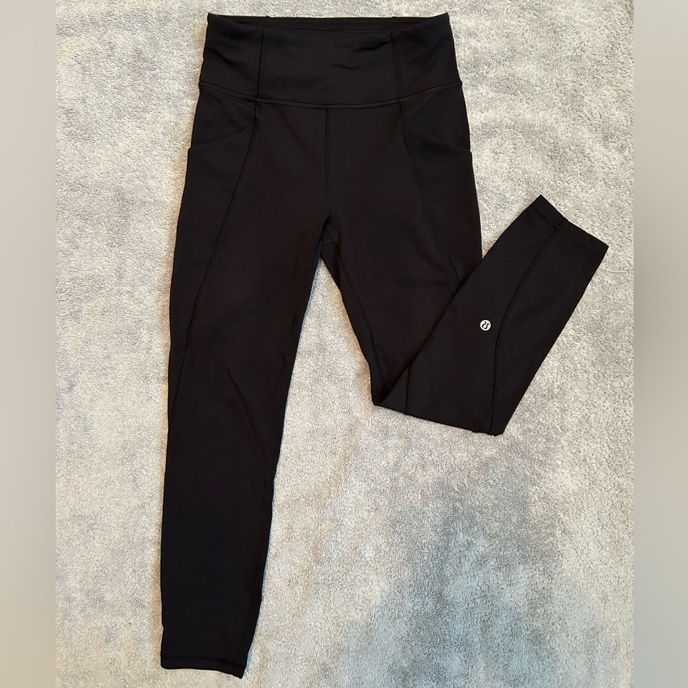 Lululemon Black Time To Sweat Crop Leggings 23”